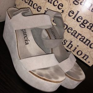 Pedro Garcia Grey Platform Sandals